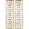 Gold Aluminum Cutouts Abstract Wall Decor Set of 2 7", 22"
